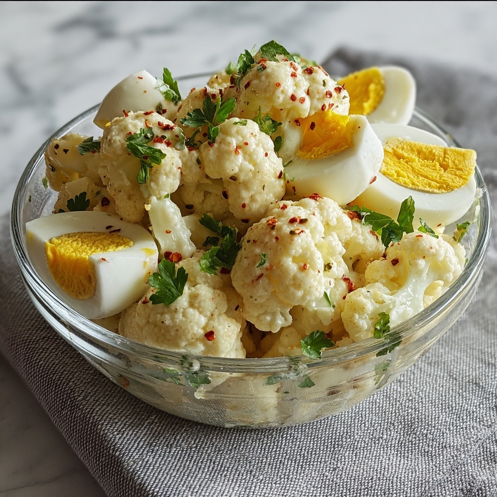 Cauliflower Egg Salad with Mustard and Pickle Relish Recipe - Recipe Image