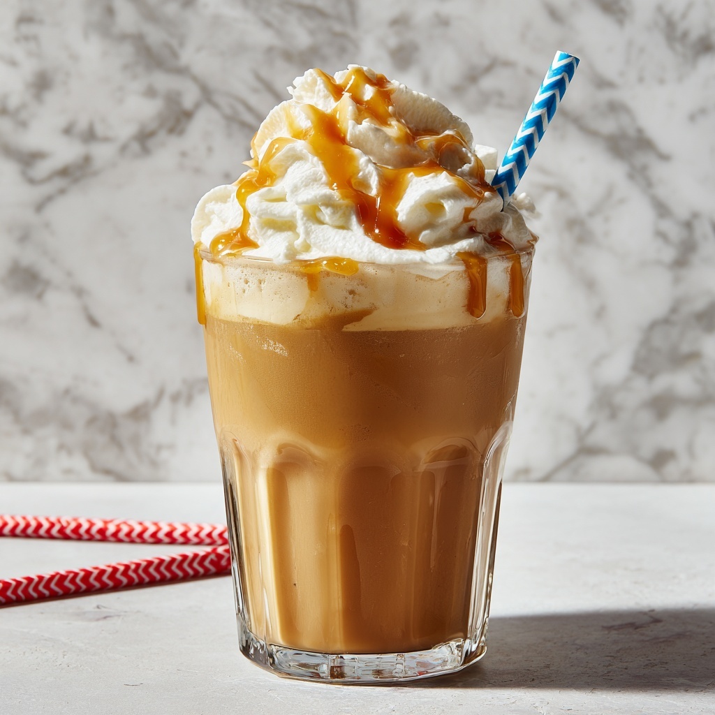 Easy Homemade Caramel Frappe Recipe - Recipe Image