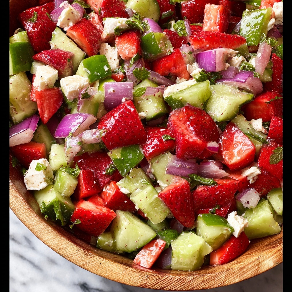 Strawberry Cucumber Salad with Feta and Mint Recipe - Recipe Image