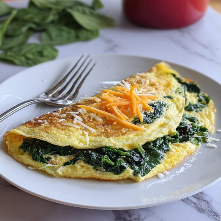 Spinach & Cheese Omelette Recipe