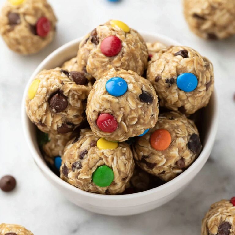 No Bake Monster Cookie Energy Bites Recipe