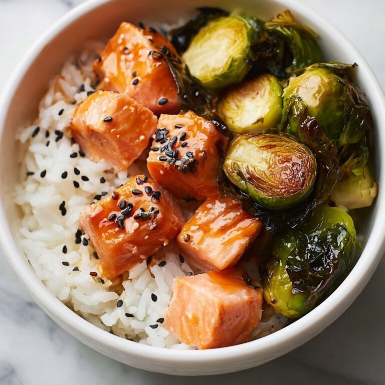 Teriyaki Salmon Bowls with Brussels Sprouts Recipe