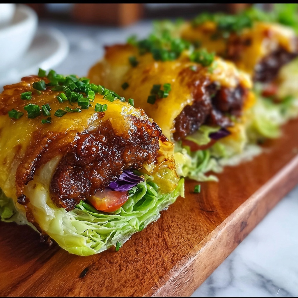 Garlic Butter Beef Cheeseburger Rollups Recipe - Recipe Image