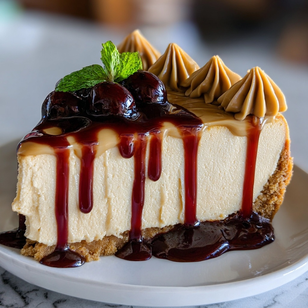 Peanut Butter & Jelly Cheesecake Recipe - Recipe Image