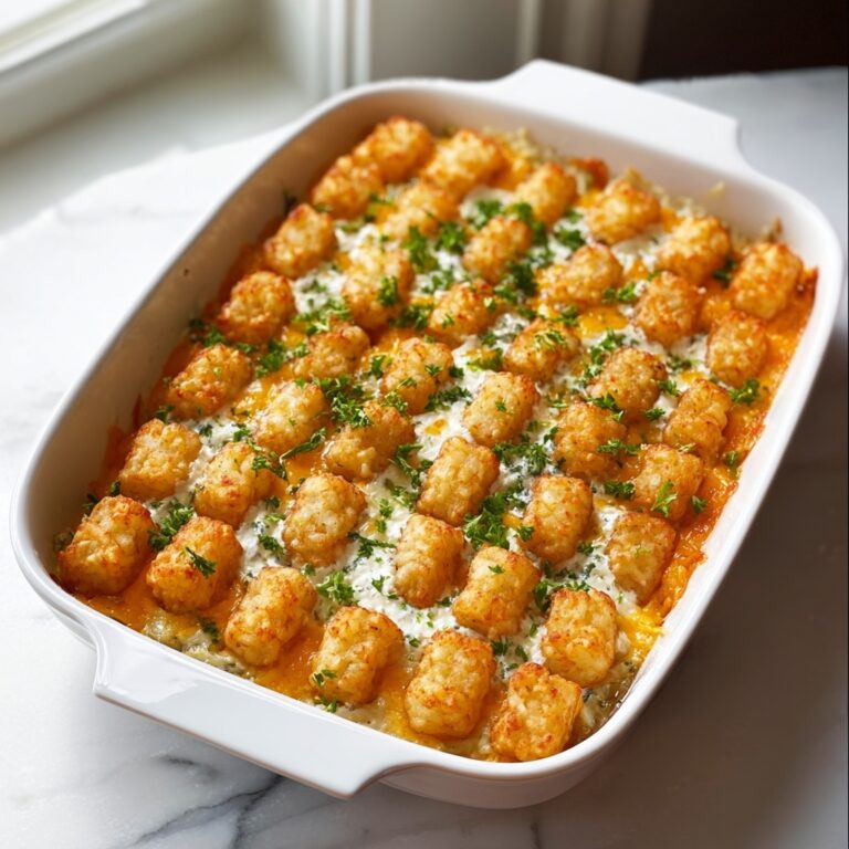 Cheddar Ranch Chicken Tater Tot Bake Recipe