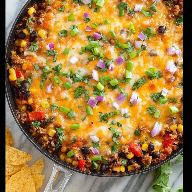 Cheesy Turkey Rice Taco Skillet Recipe