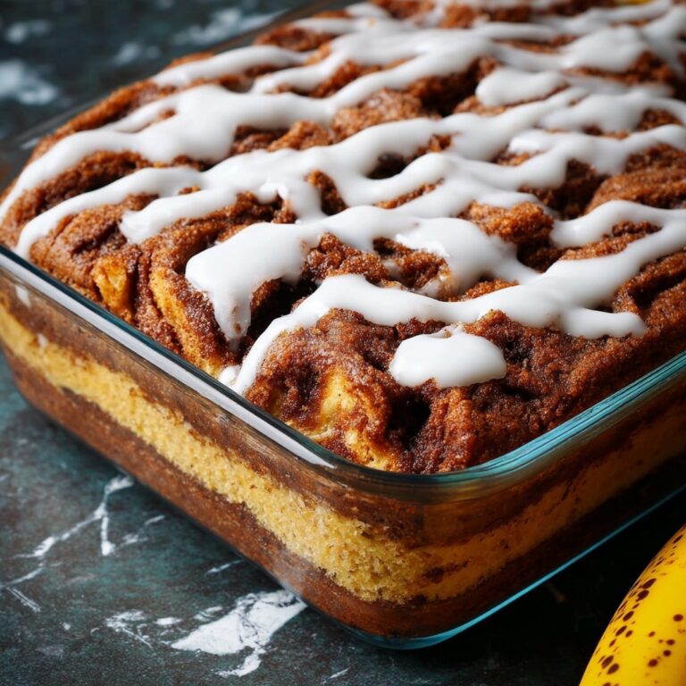 Banana Cinnamon Roll Cake Recipe