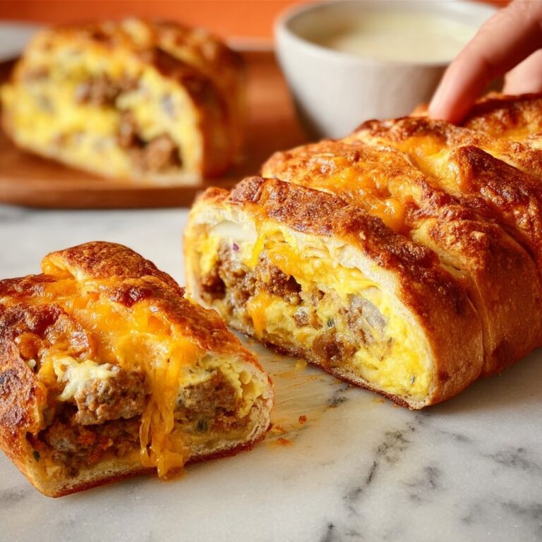 Breakfast Sausage Stromboli Recipe