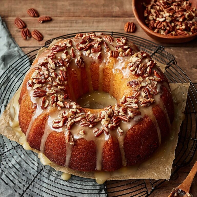 Sweet Potato Pound Cake with Maple Pecan Glaze Recipe