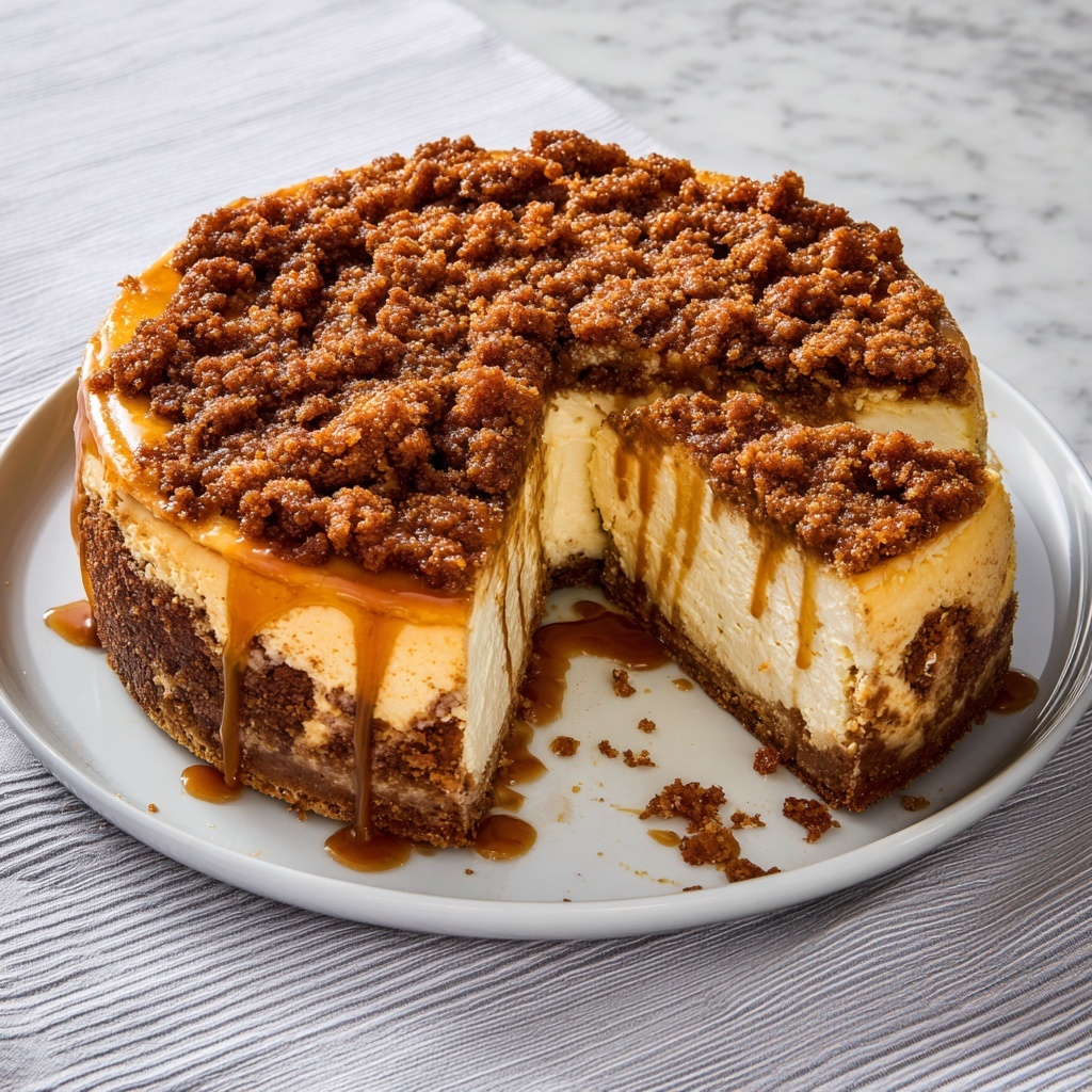 Apple Crisp Cheesecake Recipe - Recipe Image