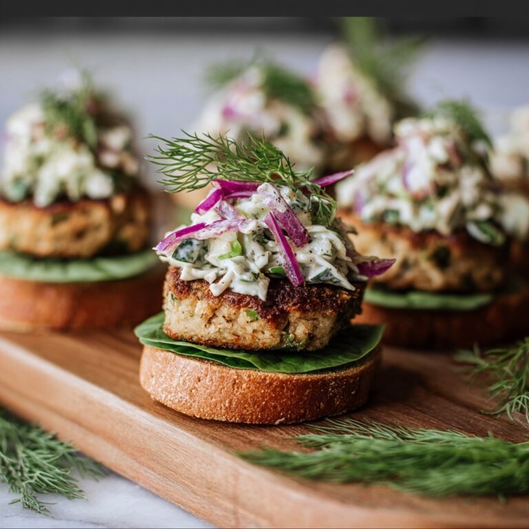 Crispy Salmon Sliders with Lemon Arugula Slaw Recipe