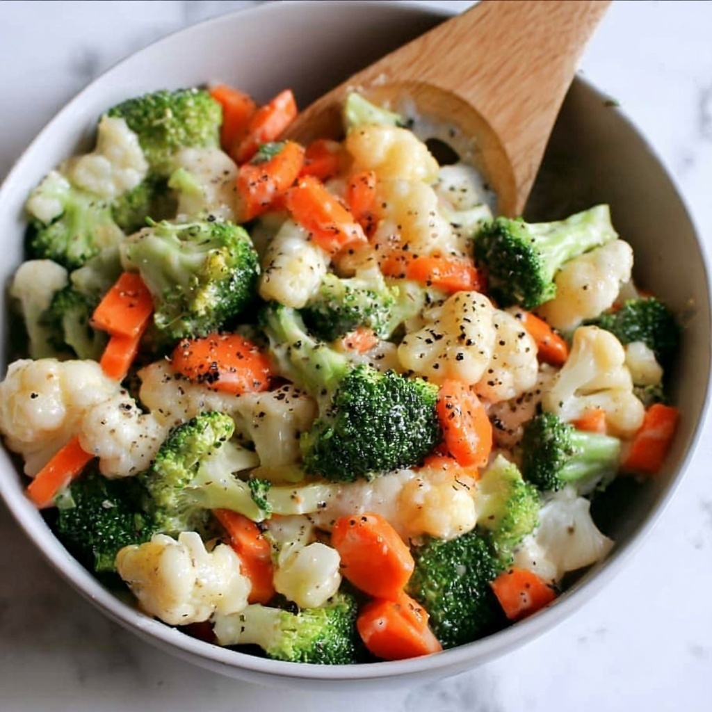 Stir-Fried Veggies in White Sauce Recipe - Recipe Image