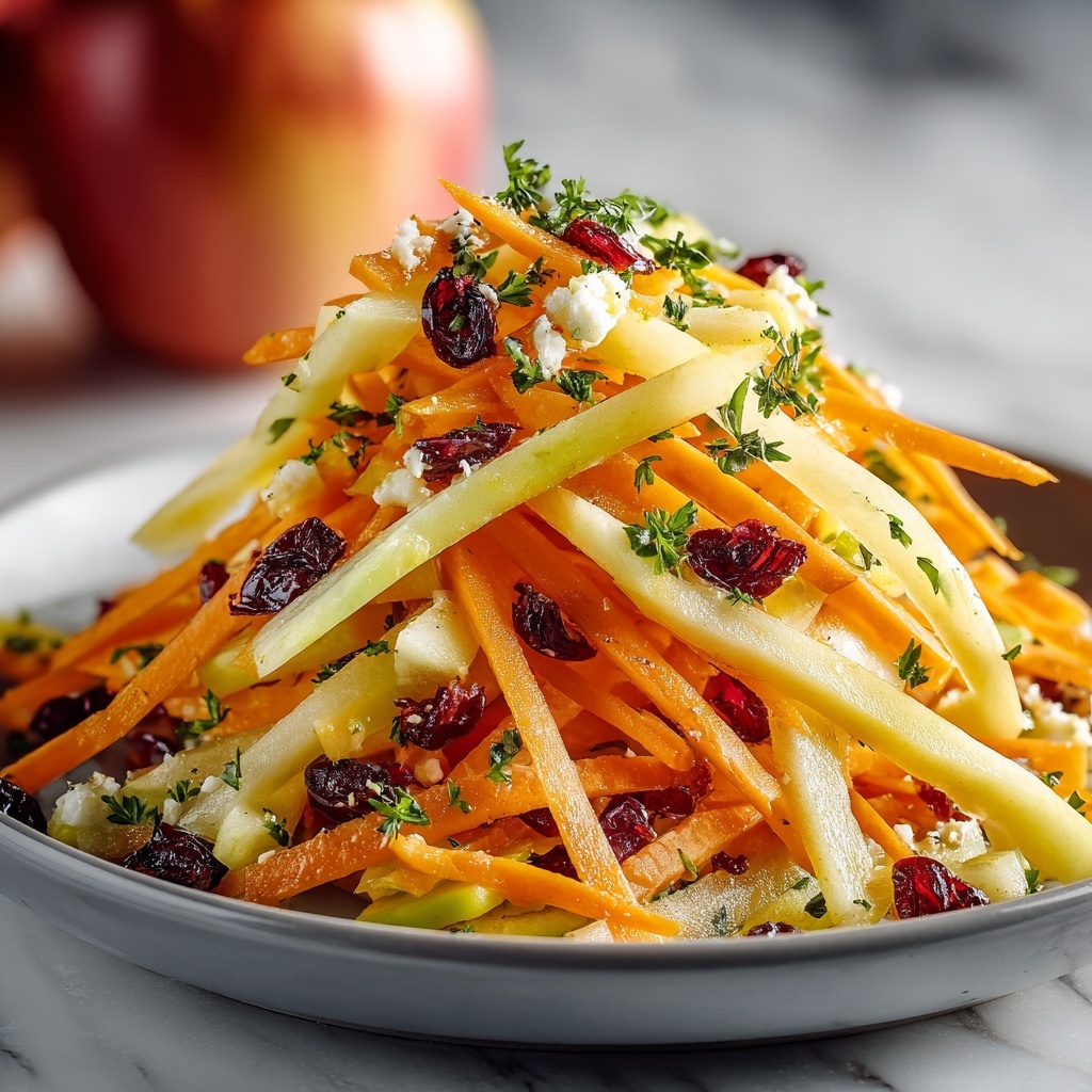 Crunchy Apple & Carrot Salad with Creamy Citrus Dressing Recipe - Recipe Image