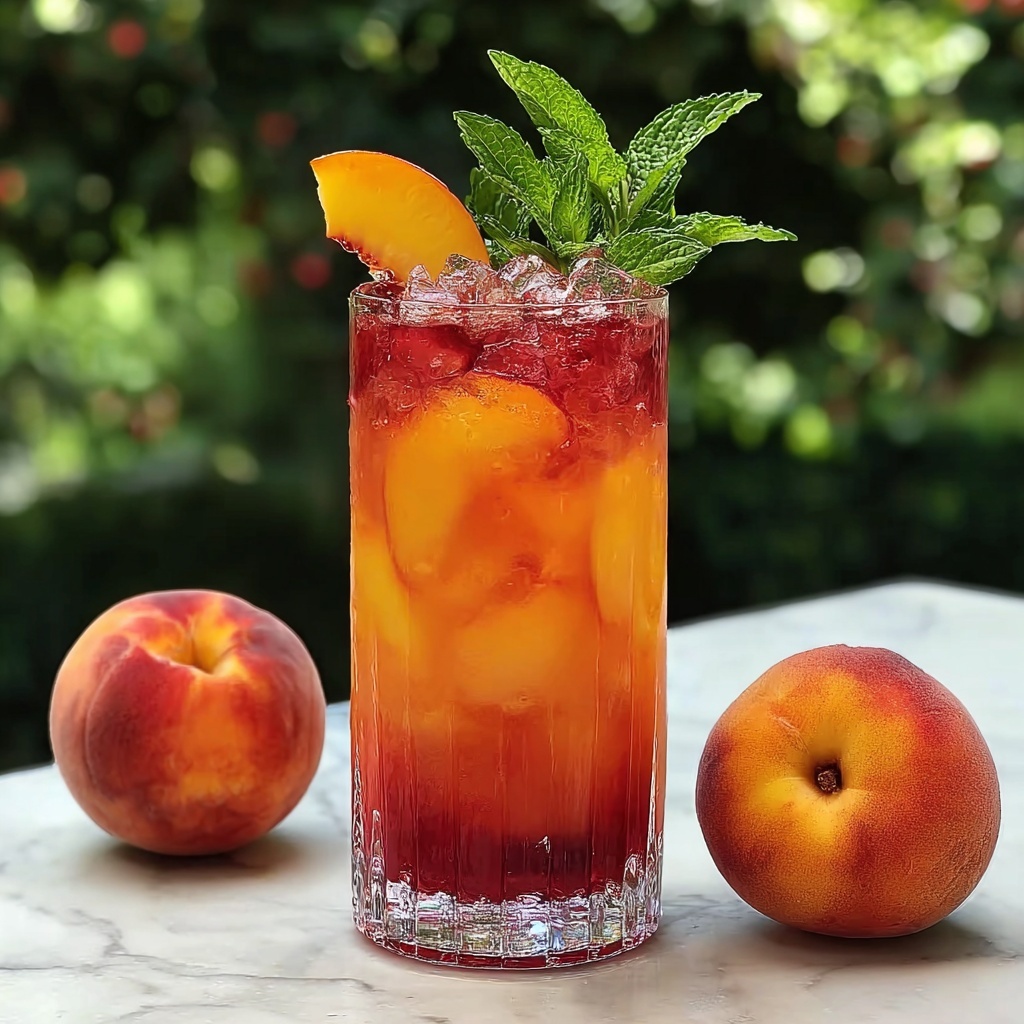 Peach Hibiscus Sunset Tea: Your Refreshing Summer Sip Recipe - Recipe Image
