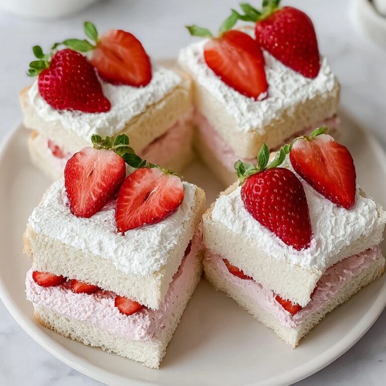 Delicious Strawberry Tea Sandwiches Perfect for Summer Parties Recipe
