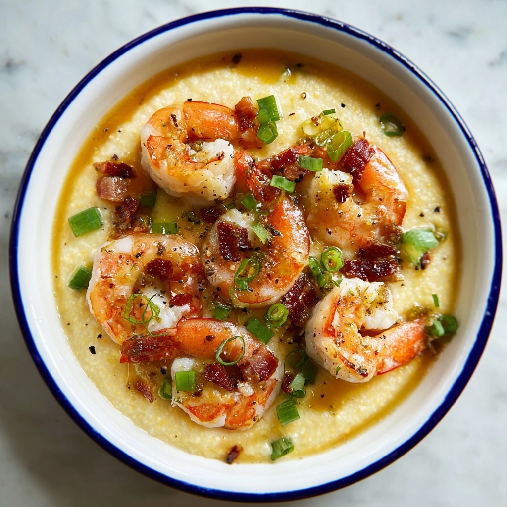 Creamy Shrimp and Grits with Bacon and Lemon Recipe - Recipe Image