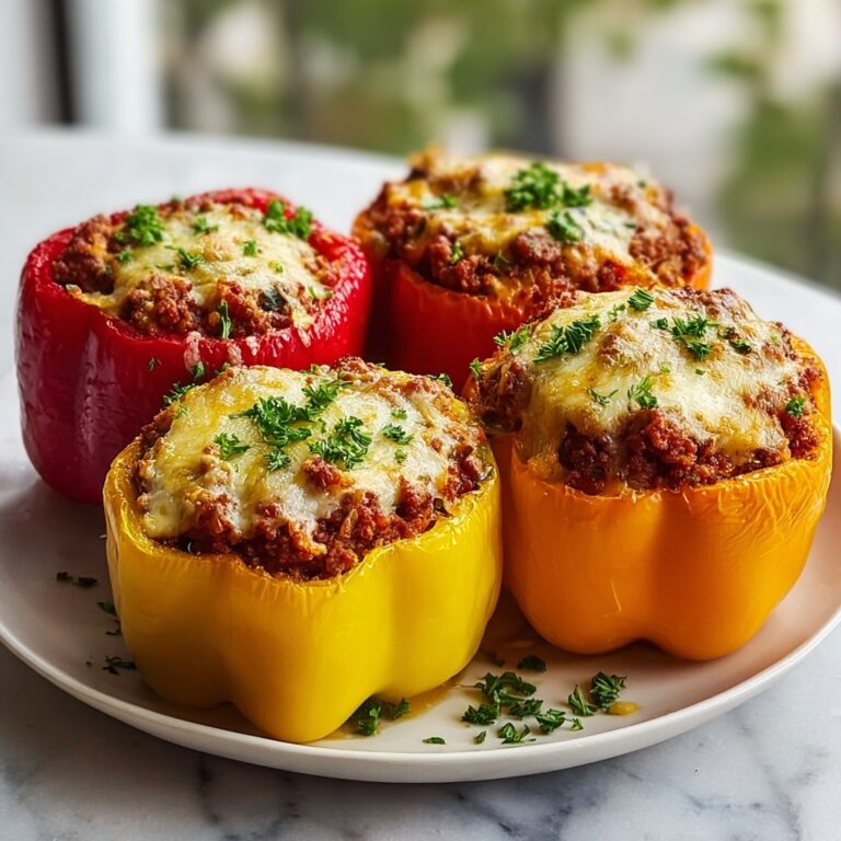 Stuffed Peppers with Ground Beef and Mozzarella Recipe