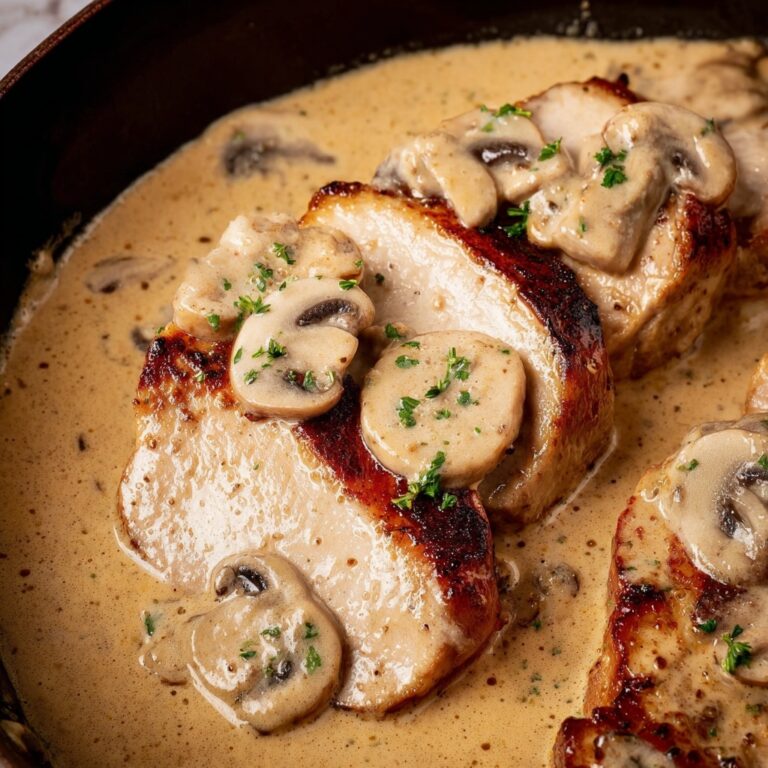 Creamy Mushroom Pork Chops Recipe