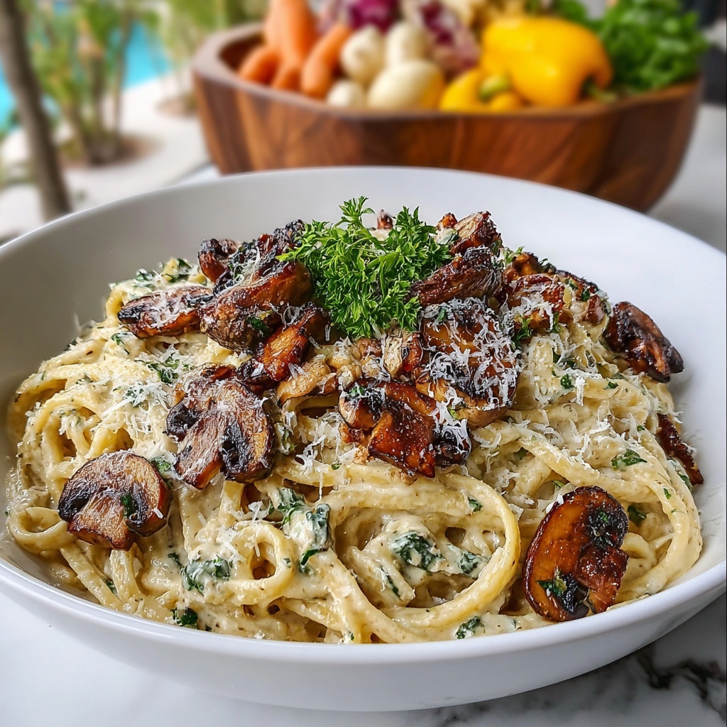 Cozy Mushroom Parmesan Pasta Recipe - Recipe Image