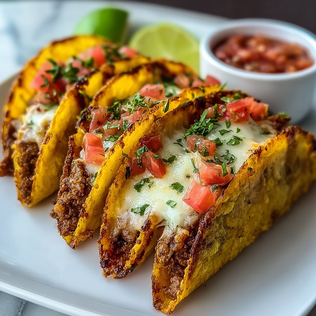 Oven Baked Cheesy Tacos Recipe - Recipe Image