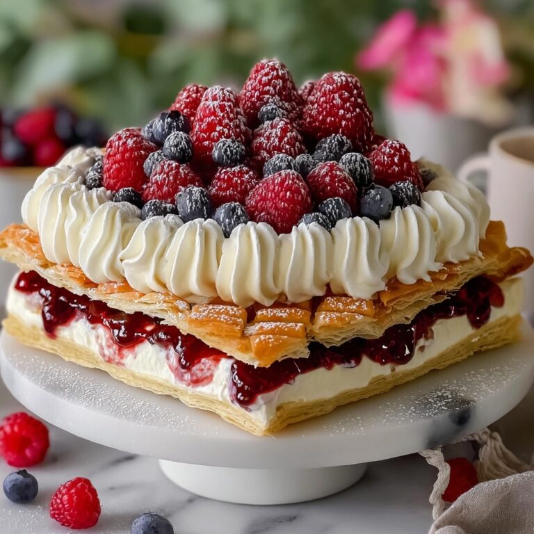 Berry Cream Pastry Cake Recipe