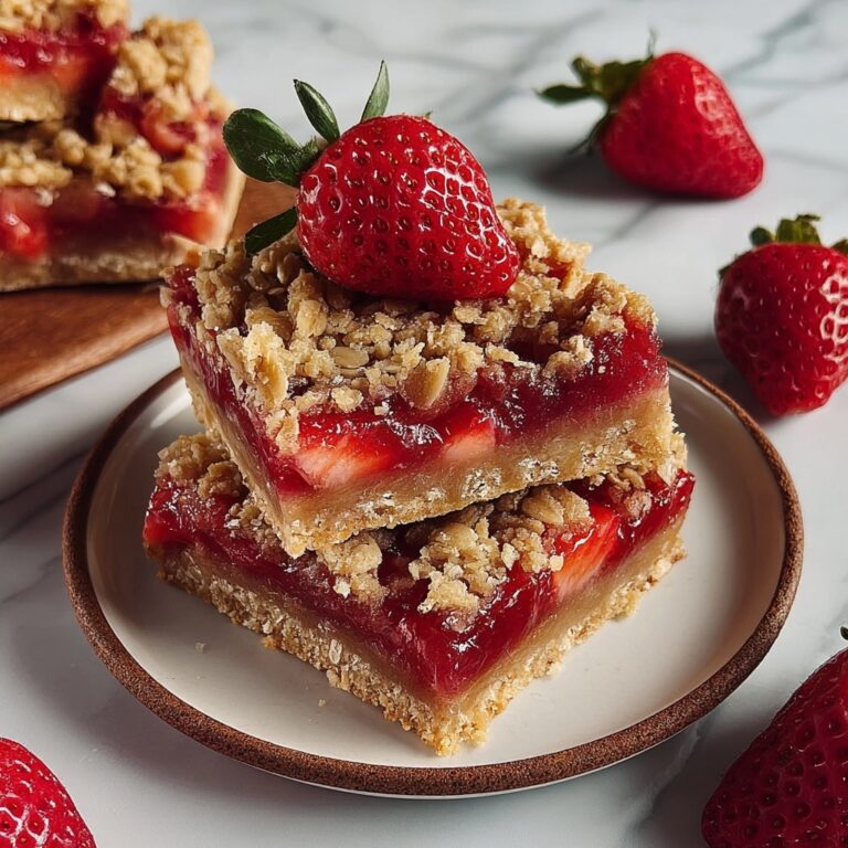 Healthy Strawberry Oatmeal Bars Recipe