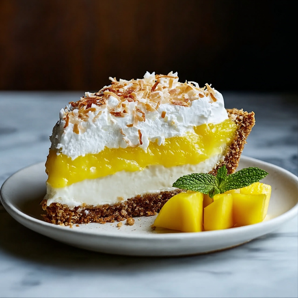 Mango Coconut Cream Pie Recipe - Recipe Image