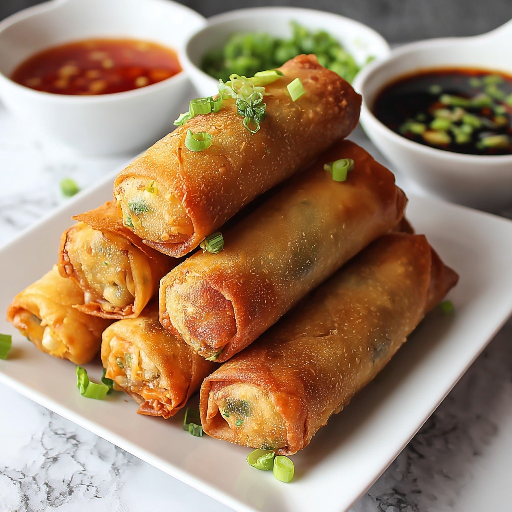 Crispy Air Fryer Spring Rolls Recipe - Recipe Image