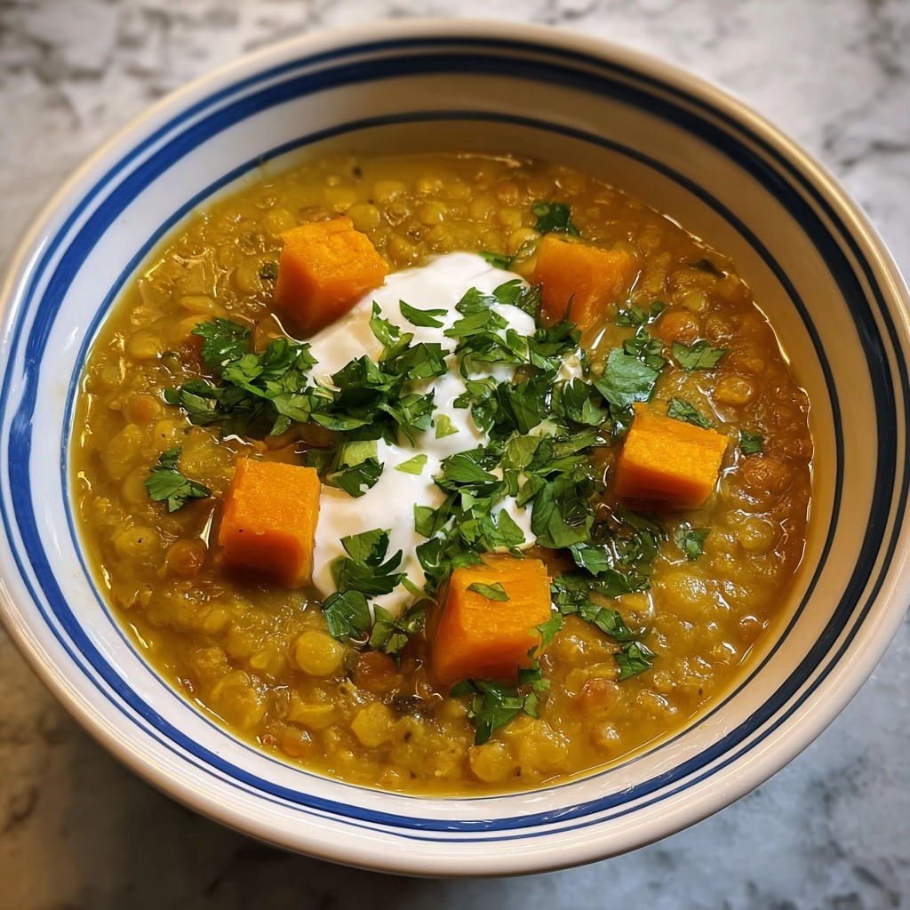 Spiced Pumpkin Lentil Soup Recipe - Recipe Image
