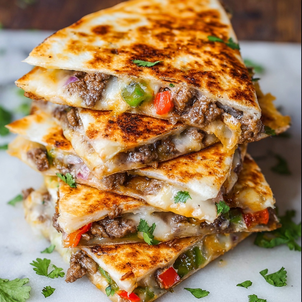 Philly Cheesesteak Quesadilla Recipe - Recipe Image