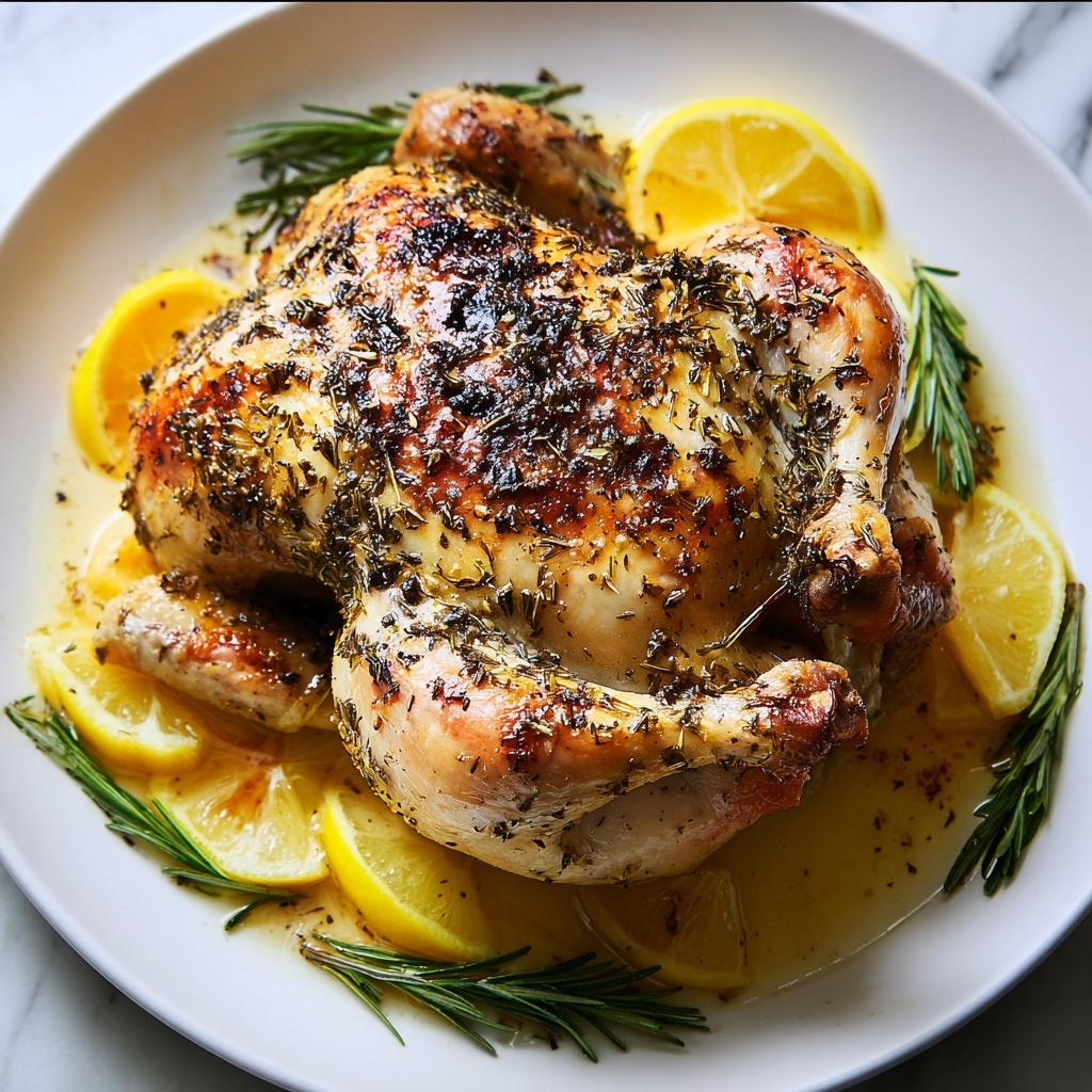 Lemon Herb Roasted Chicken Recipe - Recipe Image