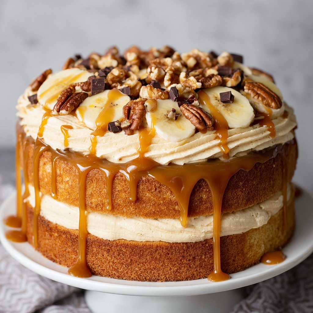 Banana Cake with Salted Caramel Frosting Recipe - Recipe Image