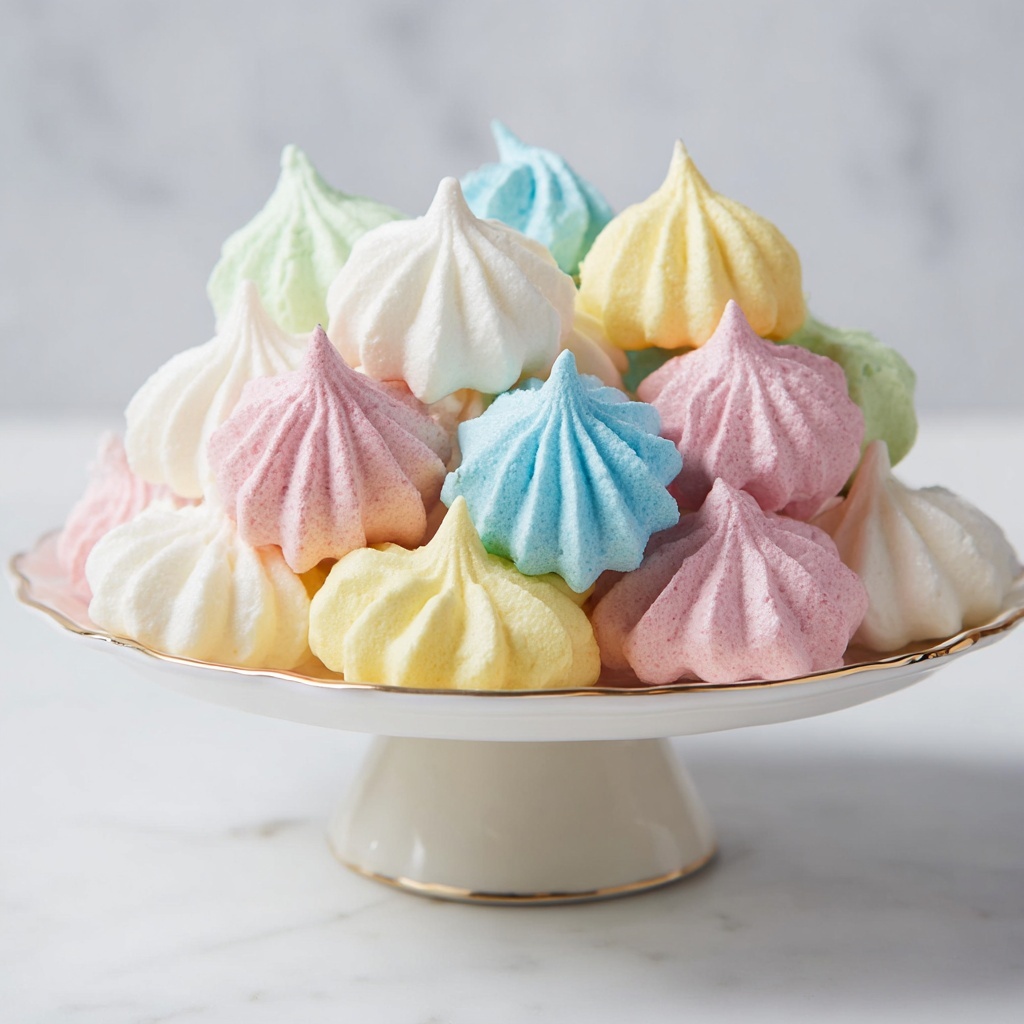 Pastel Meringue Cookies Recipe - Recipe Image