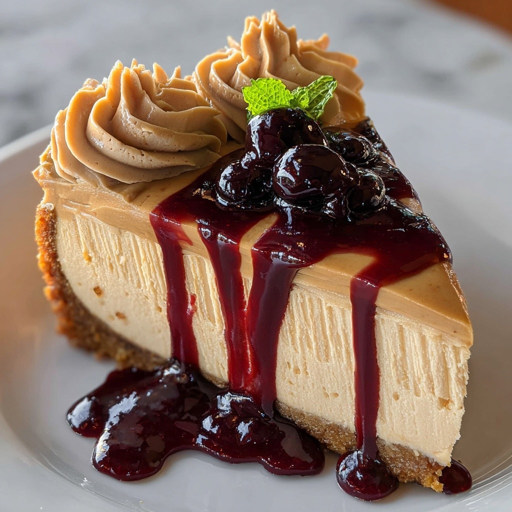 Peanut Butter & Jelly Cheesecake Recipe - Recipe Image