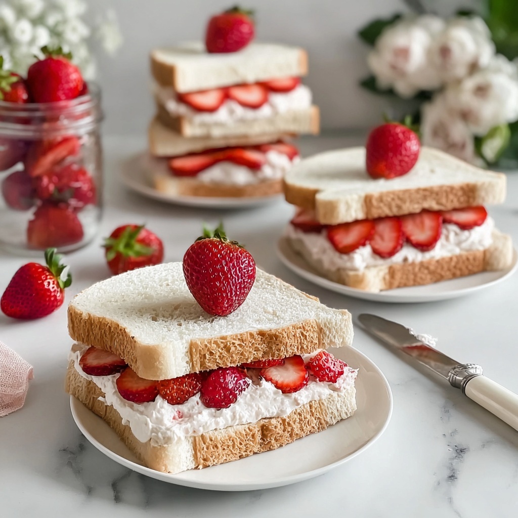 Creamy Strawberry Bliss: Summer Tea Sandwiches - Recipe Image
