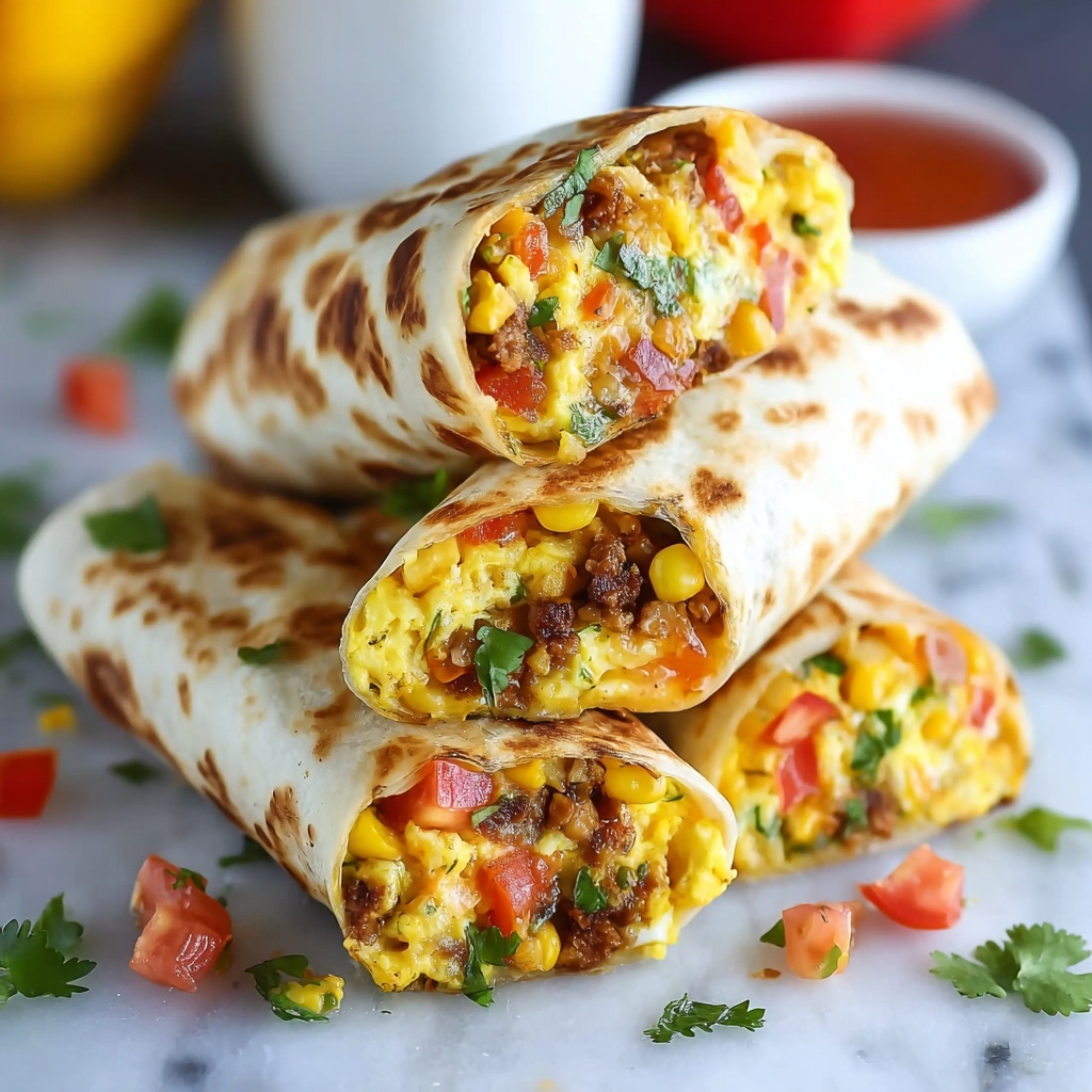 Delicious Freezer Breakfast Burritos for Busy Mornings Recipe - Recipe Image