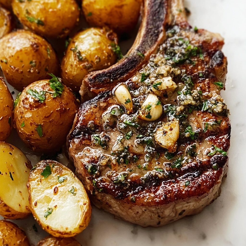 Savory Garlic Pork Chops with Potatoes for Cozy Nights Recipe - Recipe Image
