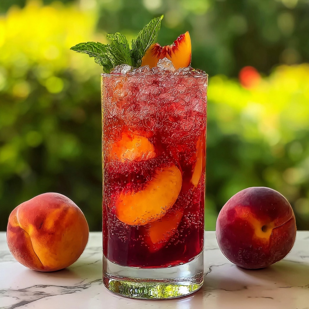 Peach Hibiscus Sunset Tea: Your Refreshing Summer Sip Recipe - Recipe Image