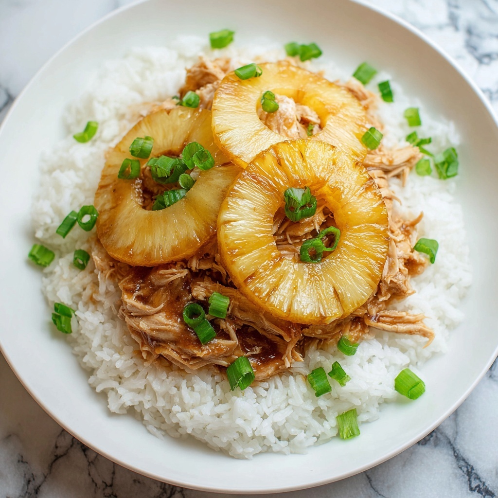 4-Ingredient Slow Cooker Chicken & Cream Cheese with Pineapple Rings Recipe - Recipe Image