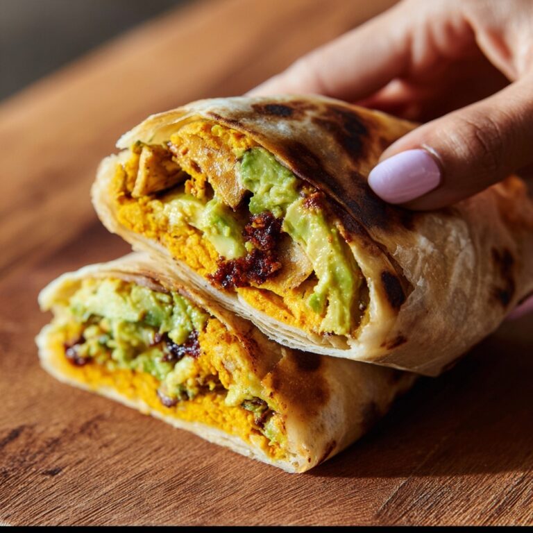 Scallion Pancake with Eggs and Spinach Breakfast Wrap Recipe