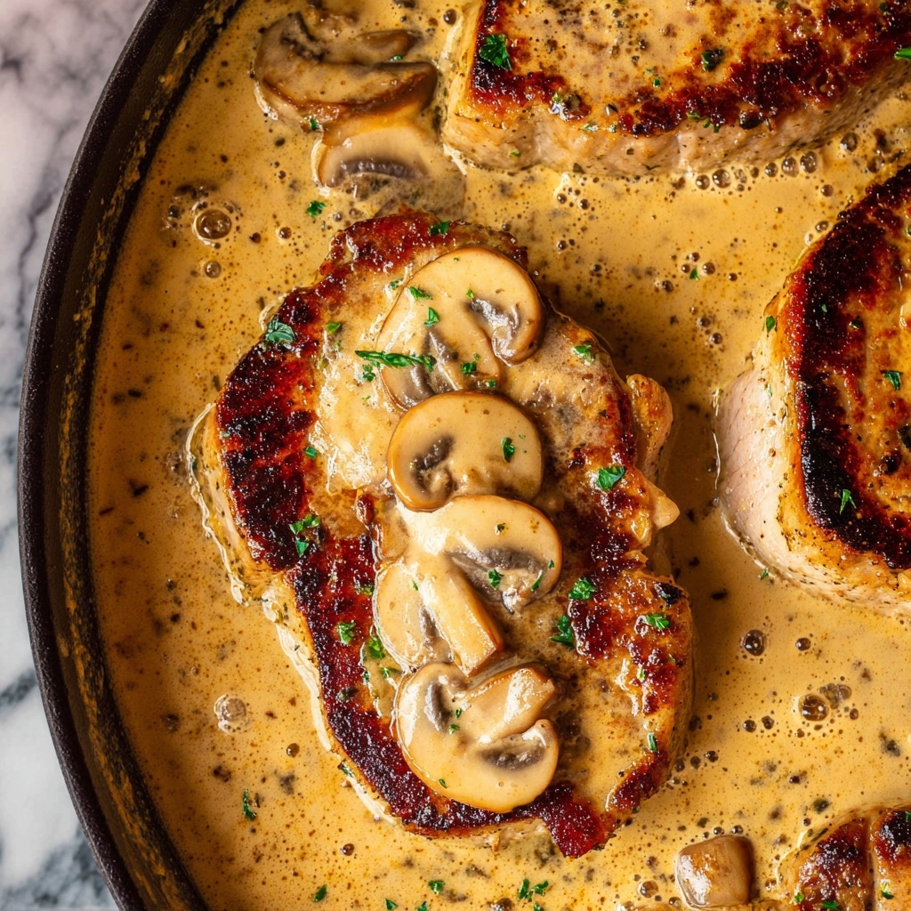 Creamy Mushroom Pork Chops Recipe - Recipe Image