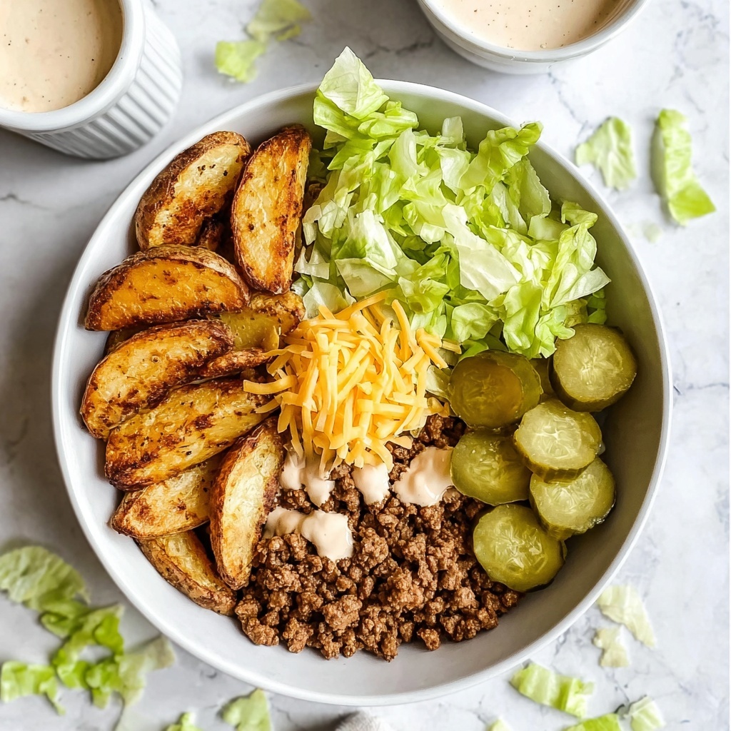 Burger Bowls with Crispy Potatoes, Beef, and Classic Sauce Recipe - Recipe Image