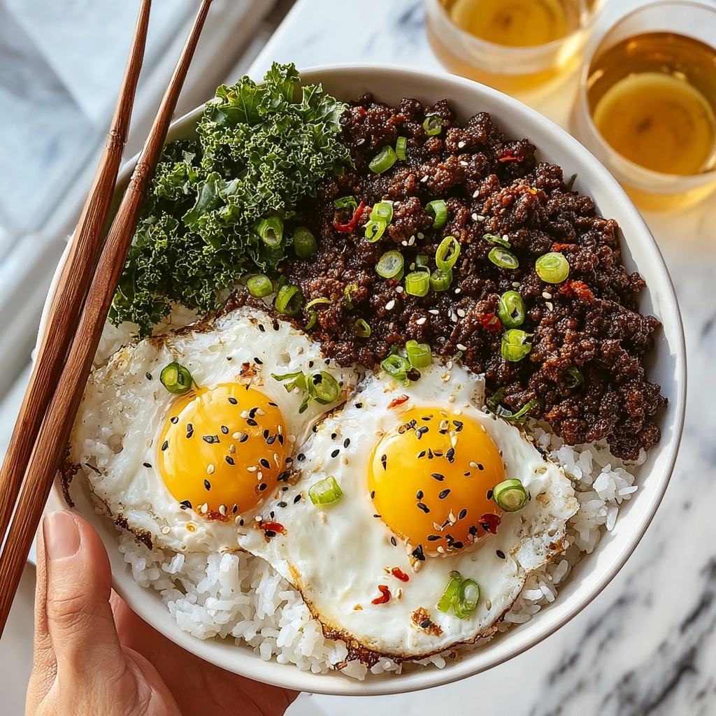 Quick and Easy Korean Ground Beef Bowl Recipe - Recipe Image