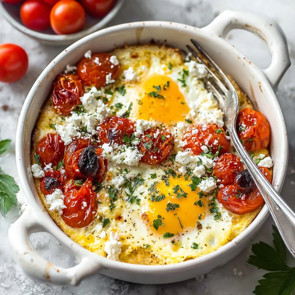 Baked Feta Eggs Recipe for a Flavor-Packed Brunch Delight Recipe - Recipe Image