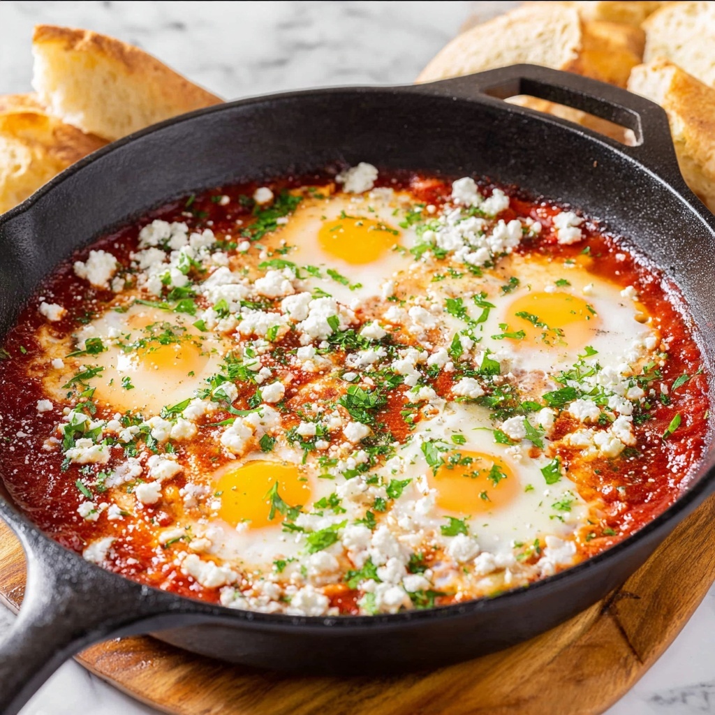 Creamy Shakshuka with Chickpeas and Feta Recipe - Recipe Image