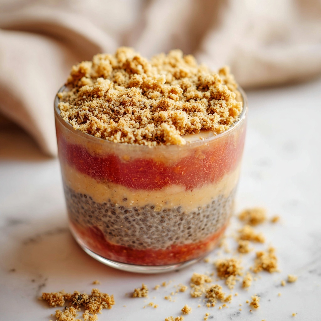 Peach Cobbler Chia Pudding Recipe - Recipe Image