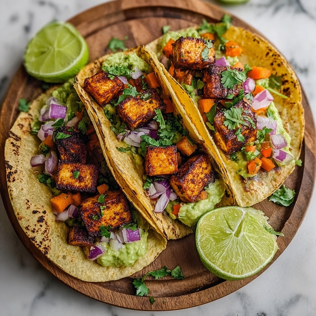 Crispy Vegan Air Fryer Tofu Tacos with Chipotle Lime Magic Recipe - Recipe Image