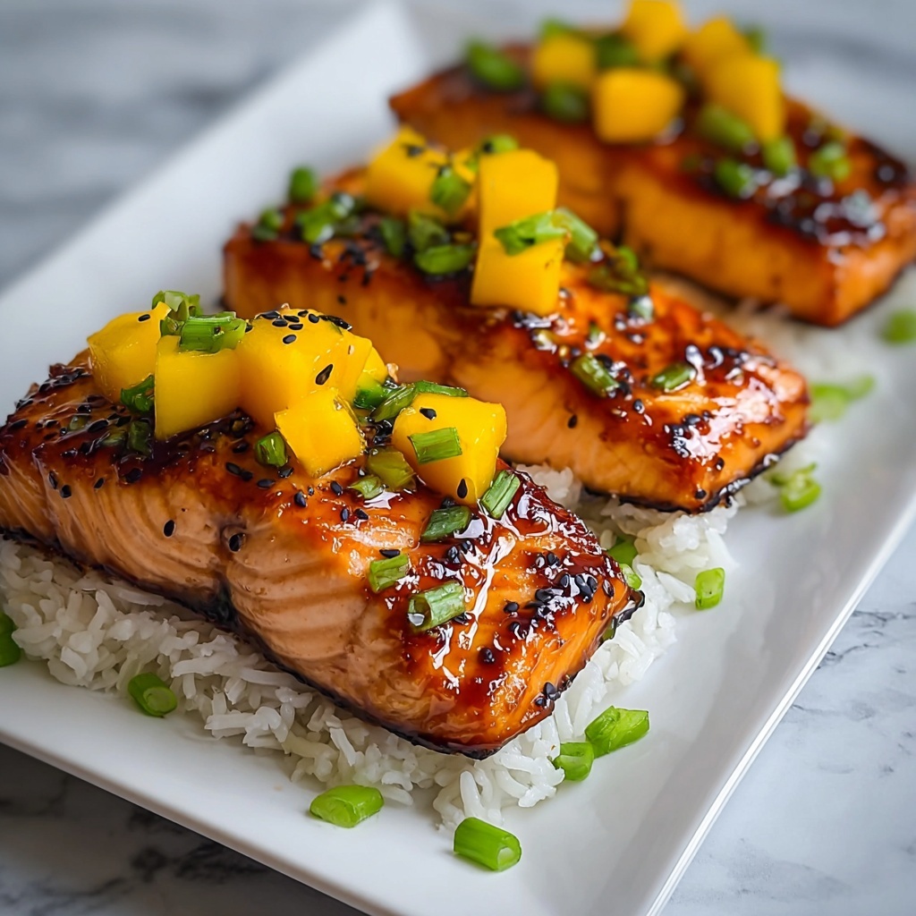 Mango Teriyaki Salmon: A Quick Tropical Delight Recipe - Recipe Image