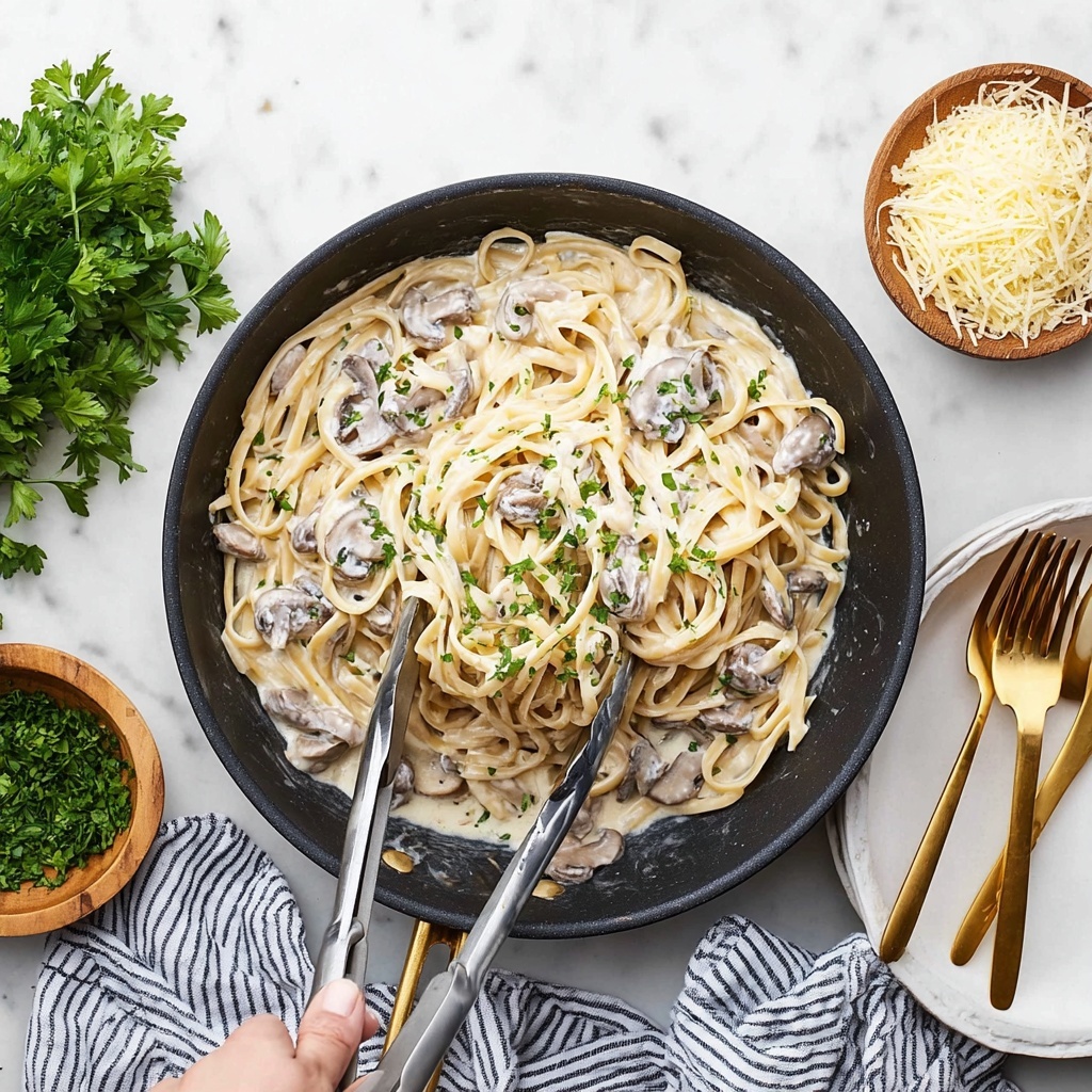 Creamy Mushroom Pasta Recipe - Recipe Image