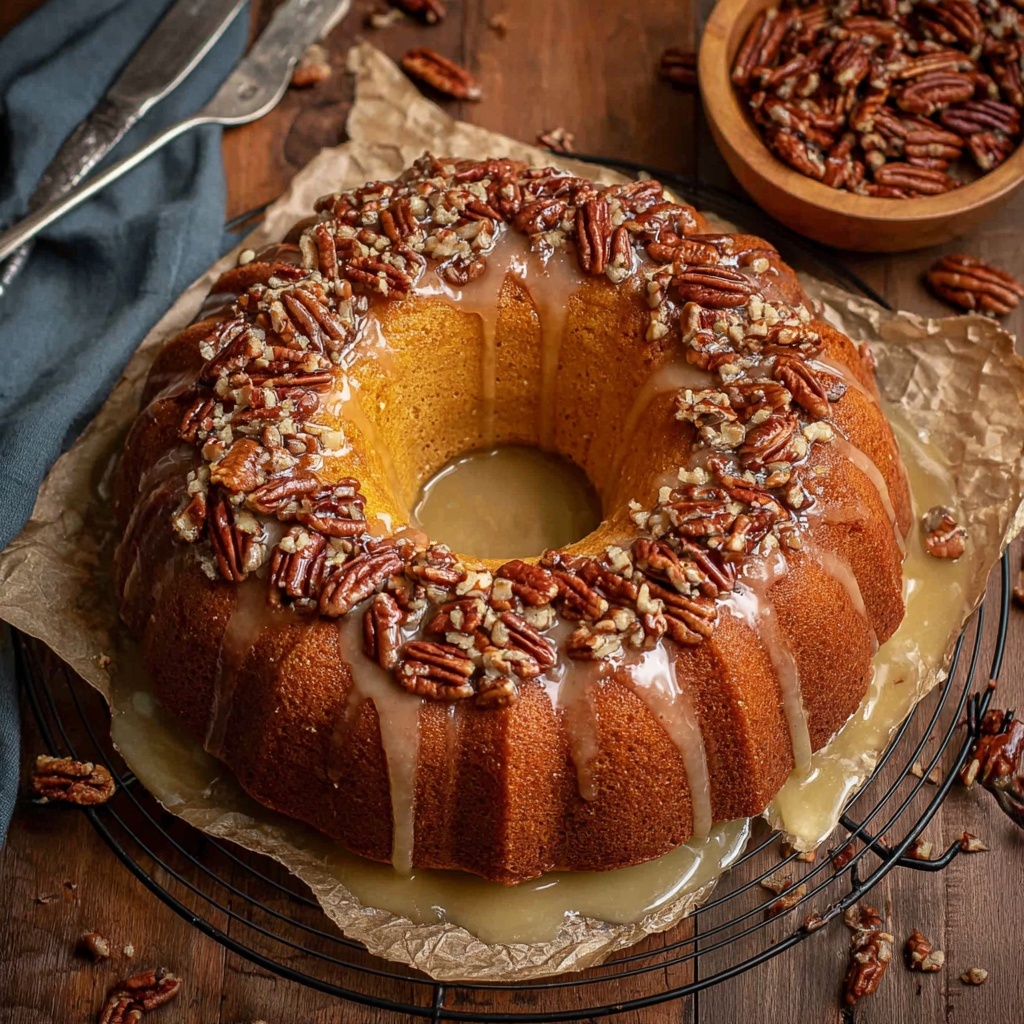 Sweet Potato Pound Cake with Maple Pecan Glaze Recipe - Recipe Image